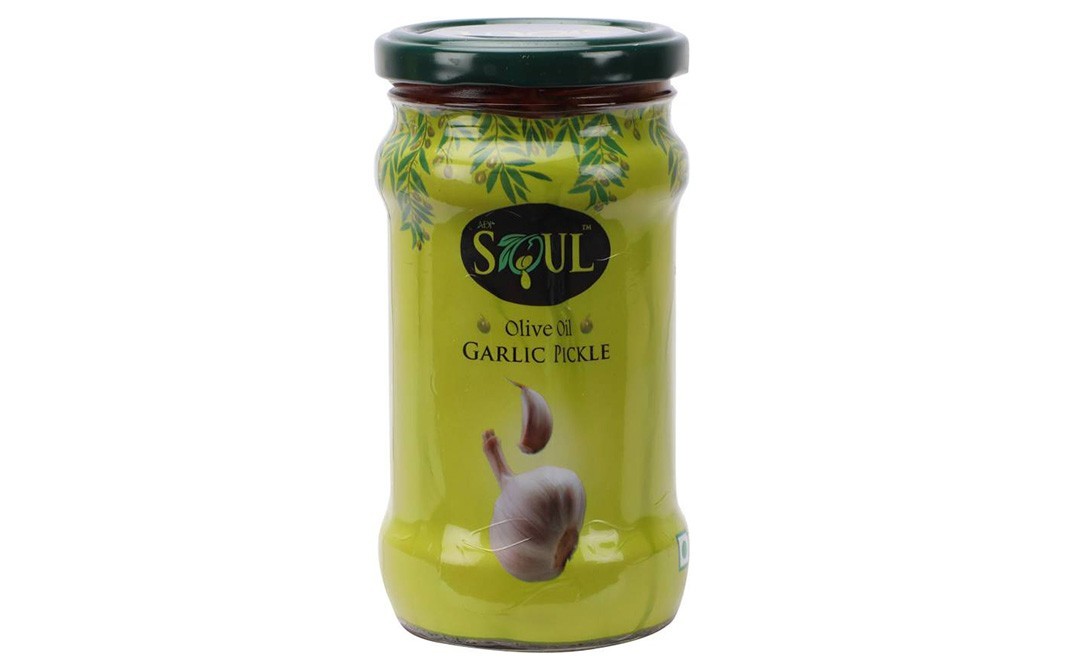 Soul Olive Oil Garlic Pickle    Glass Jar  300 grams